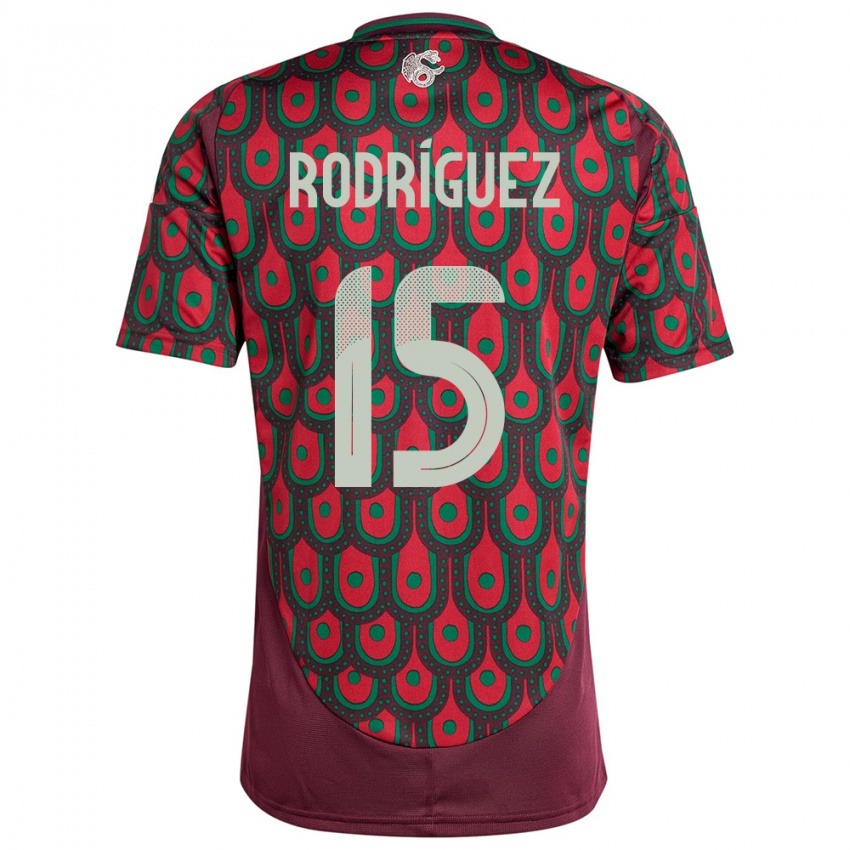 Herren Mexiko Jorge Rodriguez #15 Kastanienbraun Heimtrikot Trikot 24-26 T-Shirt