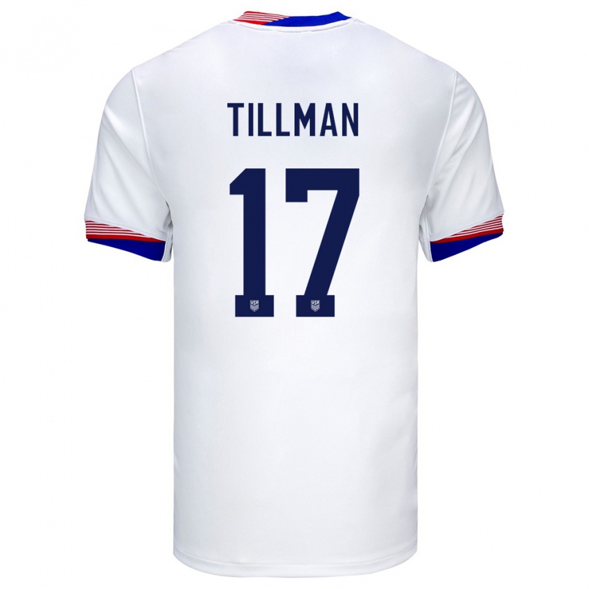 Herren Vereinigte Staaten Malik Tillman #17 Weiß Heimtrikot Trikot 24-26 T-Shirt