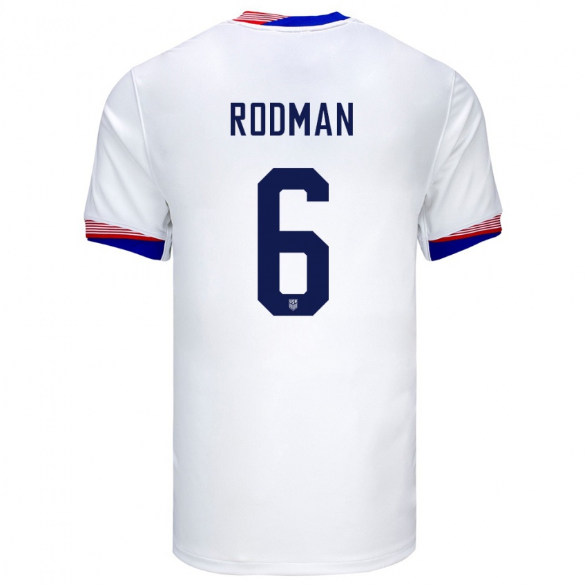 Herren Vereinigte Staaten Trinity Rodman #6 Weiß Heimtrikot Trikot 24-26 T-Shirt