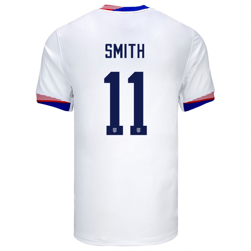 Herren Vereinigte Staaten Sophia Smith #11 Weiß Heimtrikot Trikot 24-26 T-Shirt