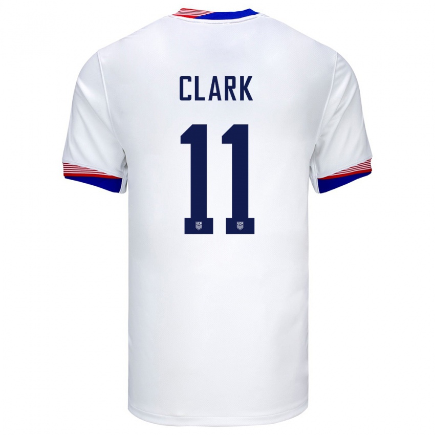 Herren Vereinigte Staaten Caden Clark #11 Weiß Heimtrikot Trikot 24-26 T-Shirt