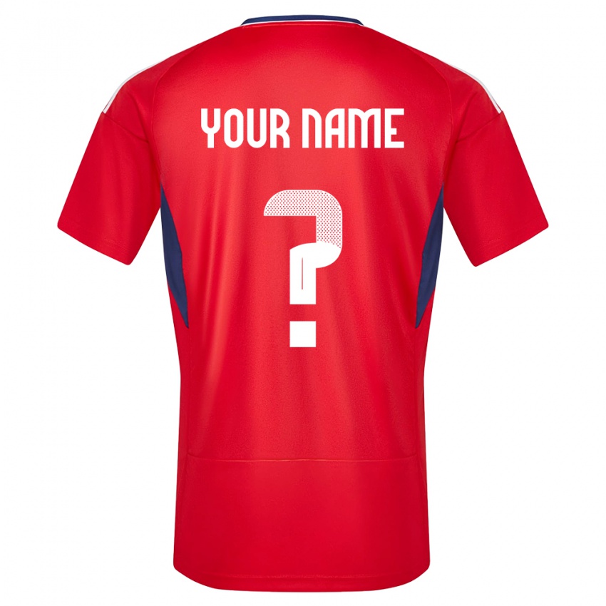 Herren Costa Rica Ihren Namen #0 Rot Heimtrikot Trikot 24-26 T-Shirt