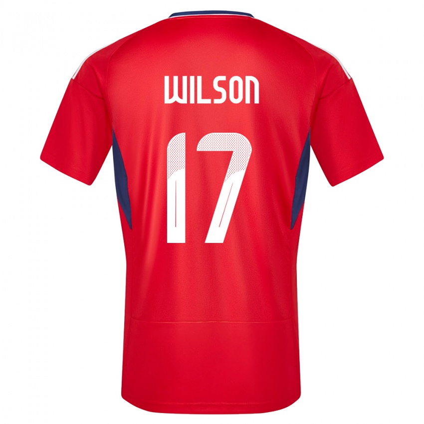 Herren Costa Rica Roan Wilson #17 Rot Heimtrikot Trikot 24-26 T-Shirt