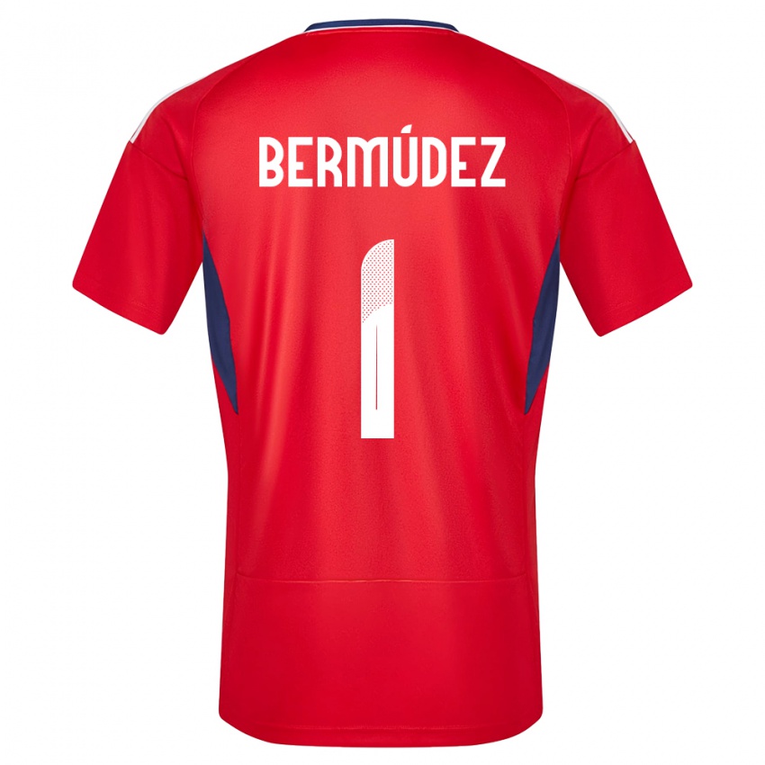 Herren Costa Rica Noelia Bermudez #1 Rot Heimtrikot Trikot 24-26 T-Shirt