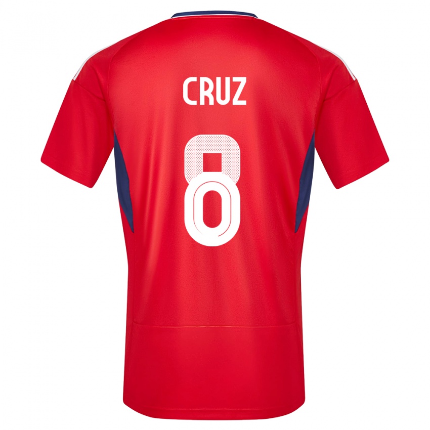 Herren Costa Rica Daniela Cruz #8 Rot Heimtrikot Trikot 24-26 T-Shirt