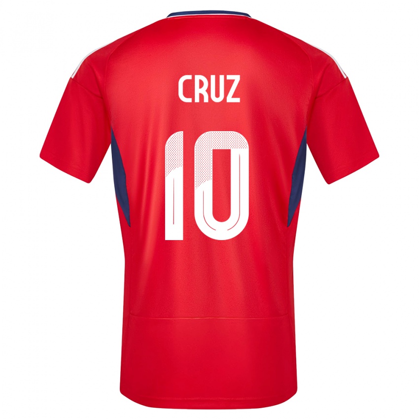 Herren Costa Rica Shirley Cruz #10 Rot Heimtrikot Trikot 24-26 T-Shirt