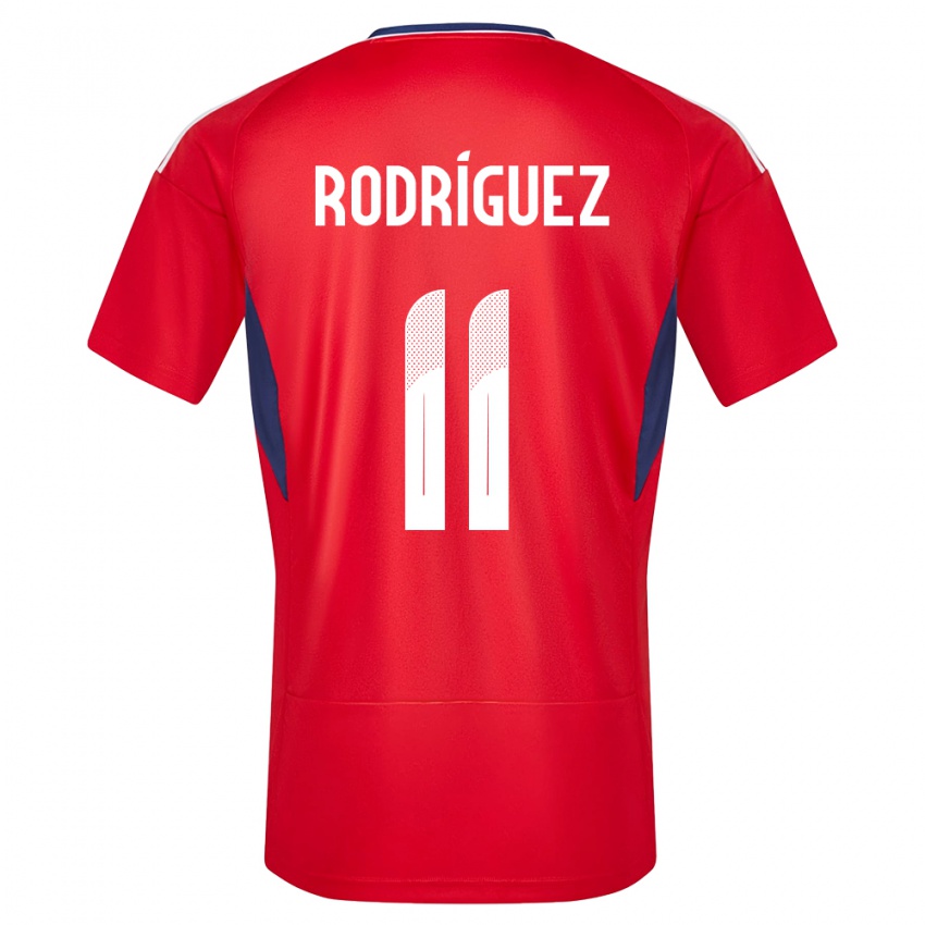 Herren Costa Rica Raquel Rodriguez #11 Rot Heimtrikot Trikot 24-26 T-Shirt