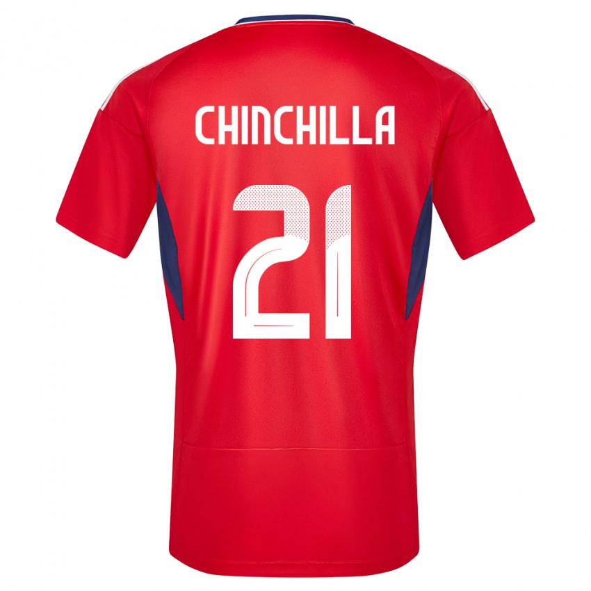 Herren Costa Rica Viviana Chinchilla #21 Rot Heimtrikot Trikot 24-26 T-Shirt