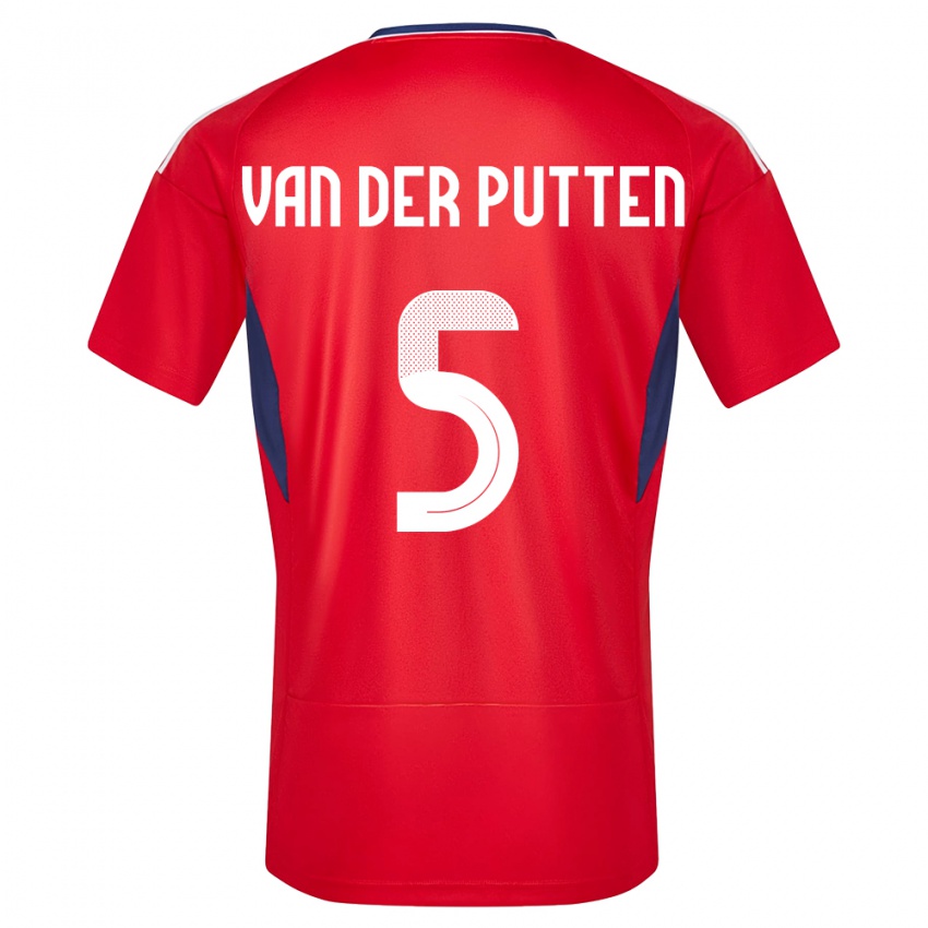 Herren Costa Rica Santiago Van Der Putten #5 Rot Heimtrikot Trikot 24-26 T-Shirt