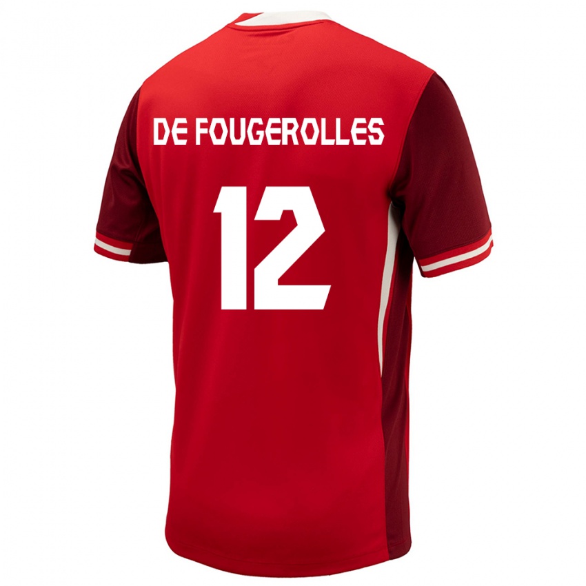 Herren Kanada Luc De Fougerolles #12 Rot Heimtrikot Trikot 24-26 T-Shirt