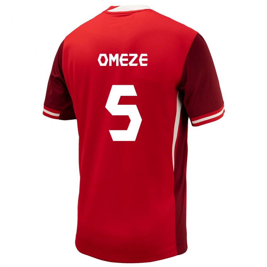 Herren Kanada Chimere Omeze #5 Rot Heimtrikot Trikot 24-26 T-Shirt