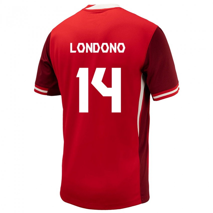 Herren Kanada Tyler Londono #14 Rot Heimtrikot Trikot 24-26 T-Shirt