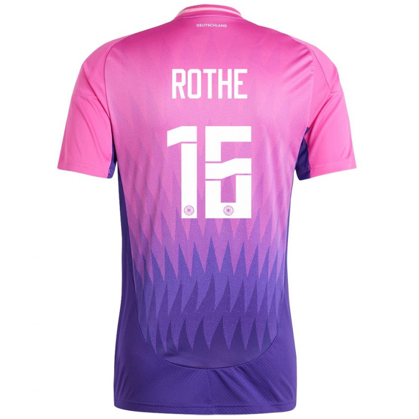 Herren Deutschland Tom Rothe #16 Pink Lila Auswärtstrikot Trikot 24-26 T-Shirt
