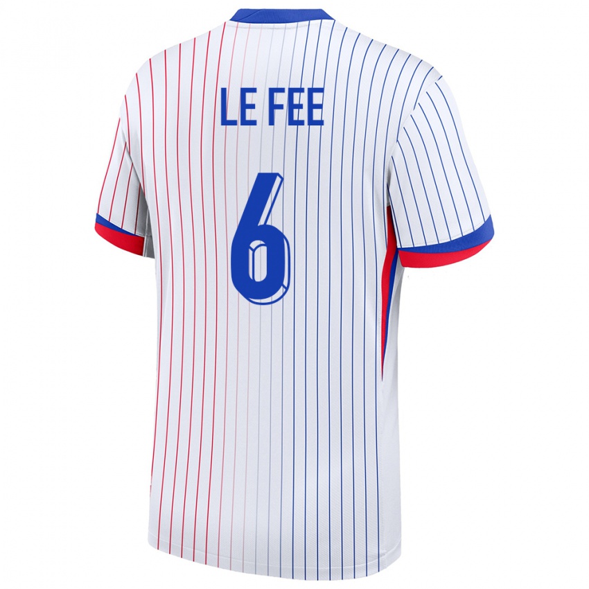 Herren Frankreich Enzo Le Fee #6 Weiß Auswärtstrikot Trikot 24-26 T-Shirt