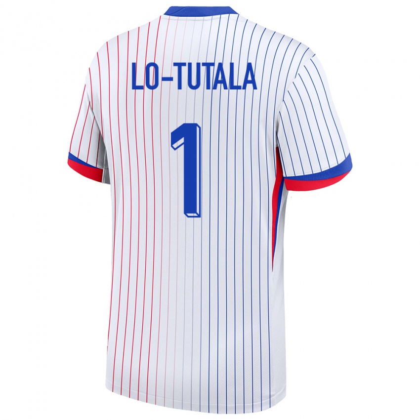 Herren Frankreich Thimothee Lo Tutala #1 Weiß Auswärtstrikot Trikot 24-26 T-Shirt