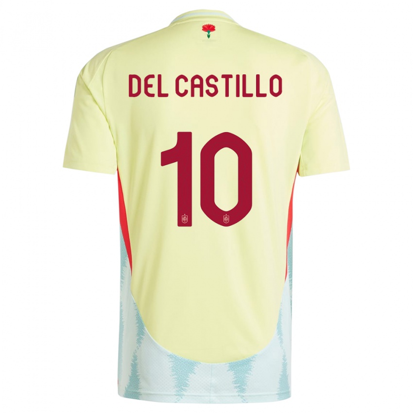 Herren Spanien Athenea Del Castillo #10 Gelb Auswärtstrikot Trikot 24-26 T-Shirt
