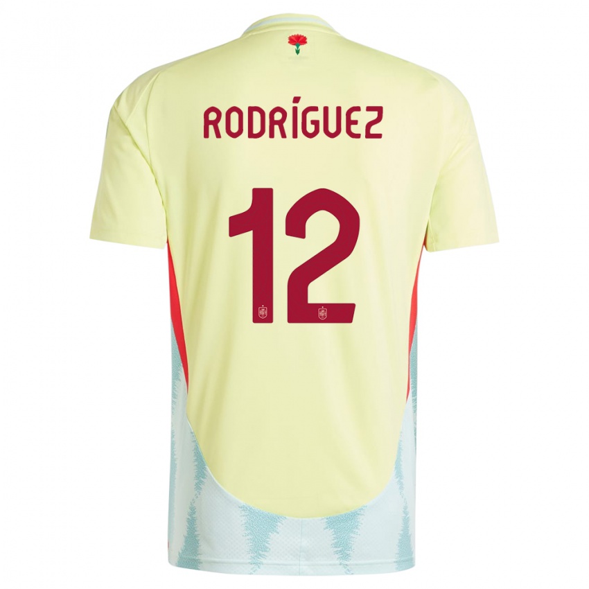 Herren Spanien Lucia Rodriguez #12 Gelb Auswärtstrikot Trikot 24-26 T-Shirt