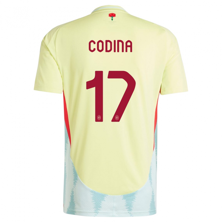 Herren Spanien Laia Codina #17 Gelb Auswärtstrikot Trikot 24-26 T-Shirt