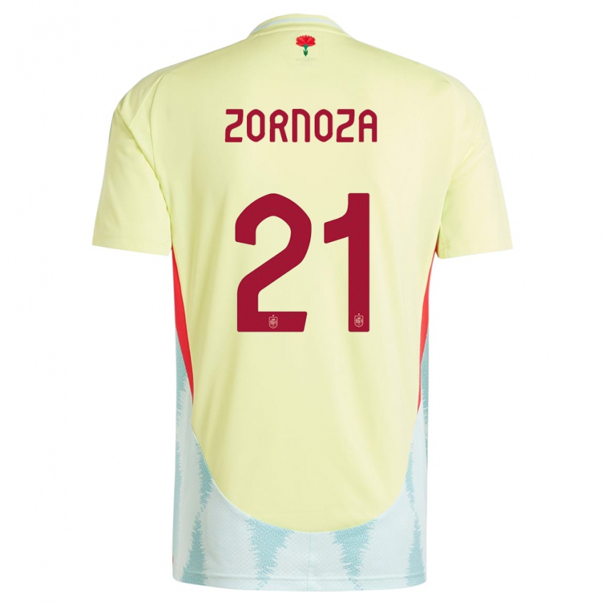 Herren Spanien Claudia Zornoza #21 Gelb Auswärtstrikot Trikot 24-26 T-Shirt