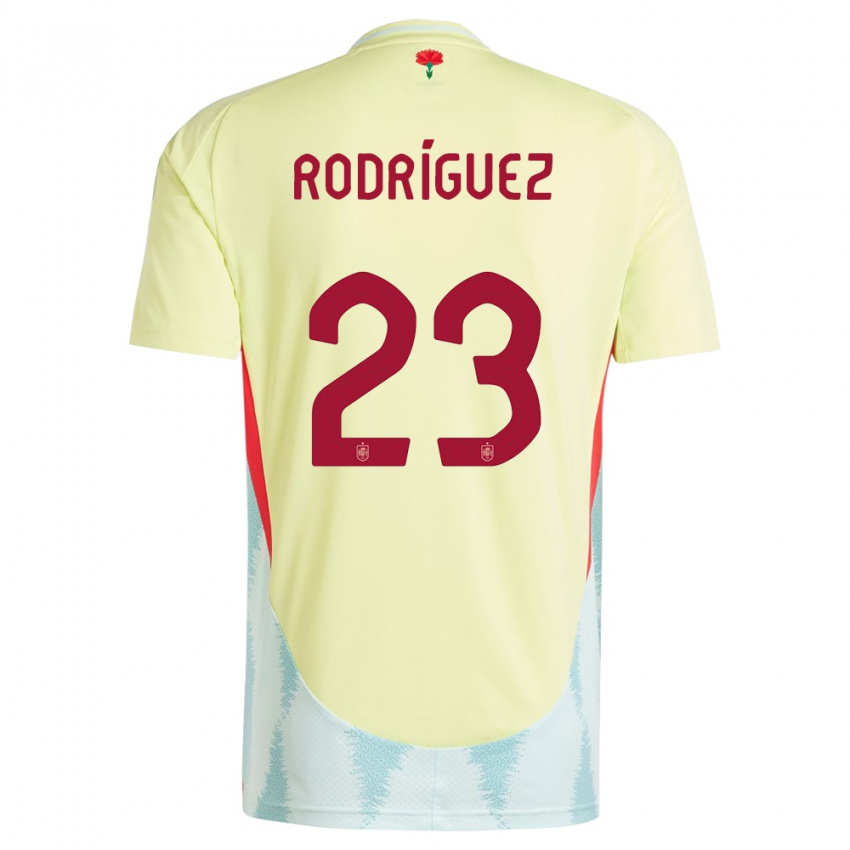 Herren Spanien Misa Rodriguez #23 Gelb Auswärtstrikot Trikot 24-26 T-Shirt