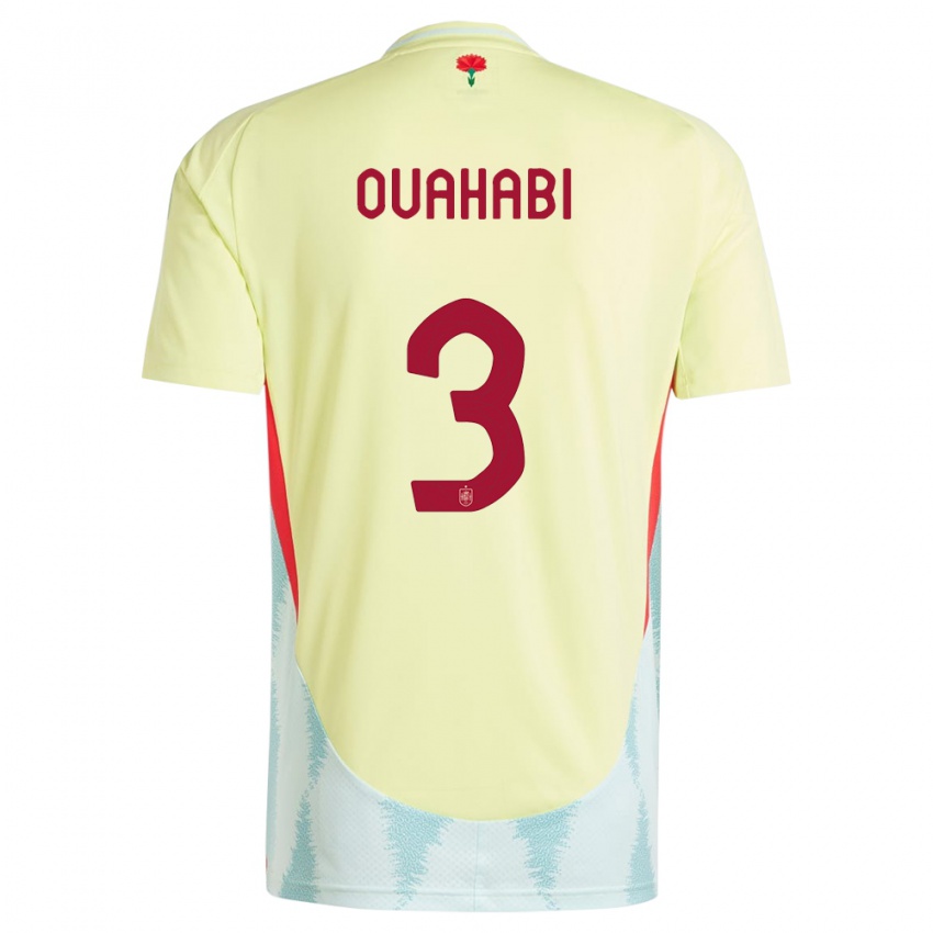 Herren Spanien Leila Ouahabi #3 Gelb Auswärtstrikot Trikot 24-26 T-Shirt