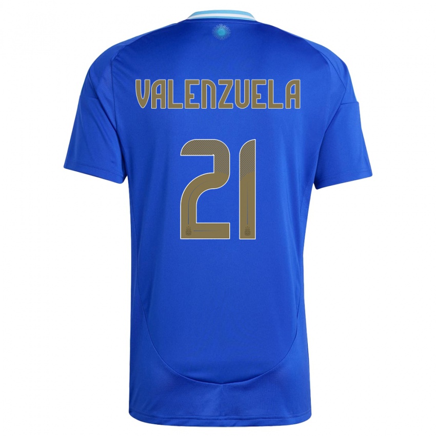 Herren Argentinien Fernando Valenzuela #21 Blau Auswärtstrikot Trikot 24-26 T-Shirt