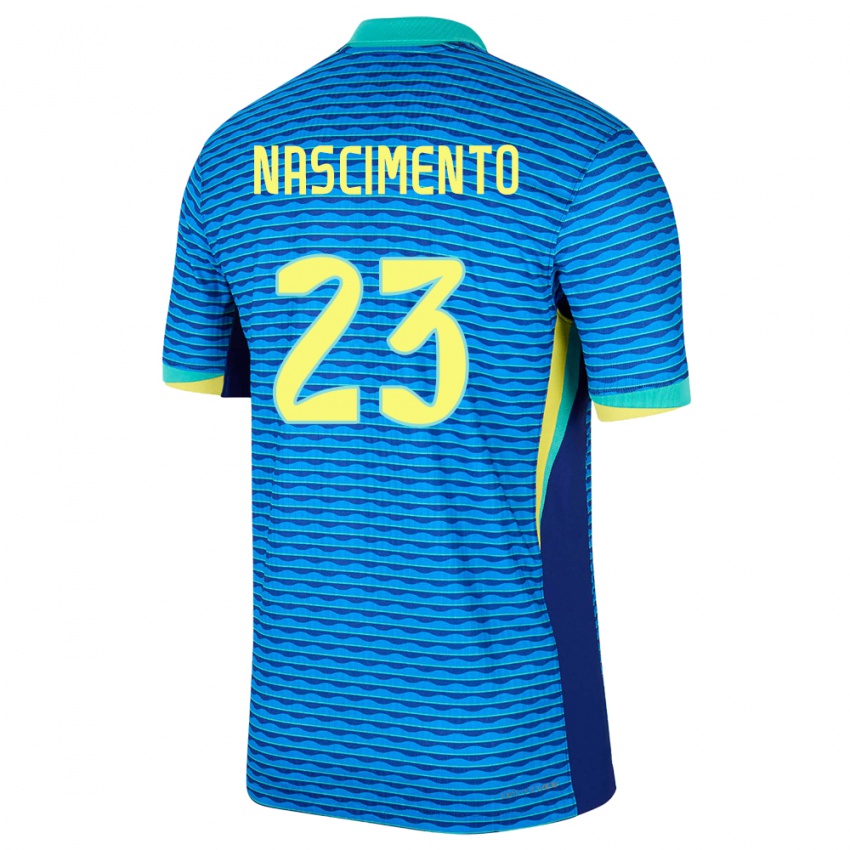 Herren Brasilien Matheus Nascimento #23 Blau Auswärtstrikot Trikot 24-26 T-Shirt