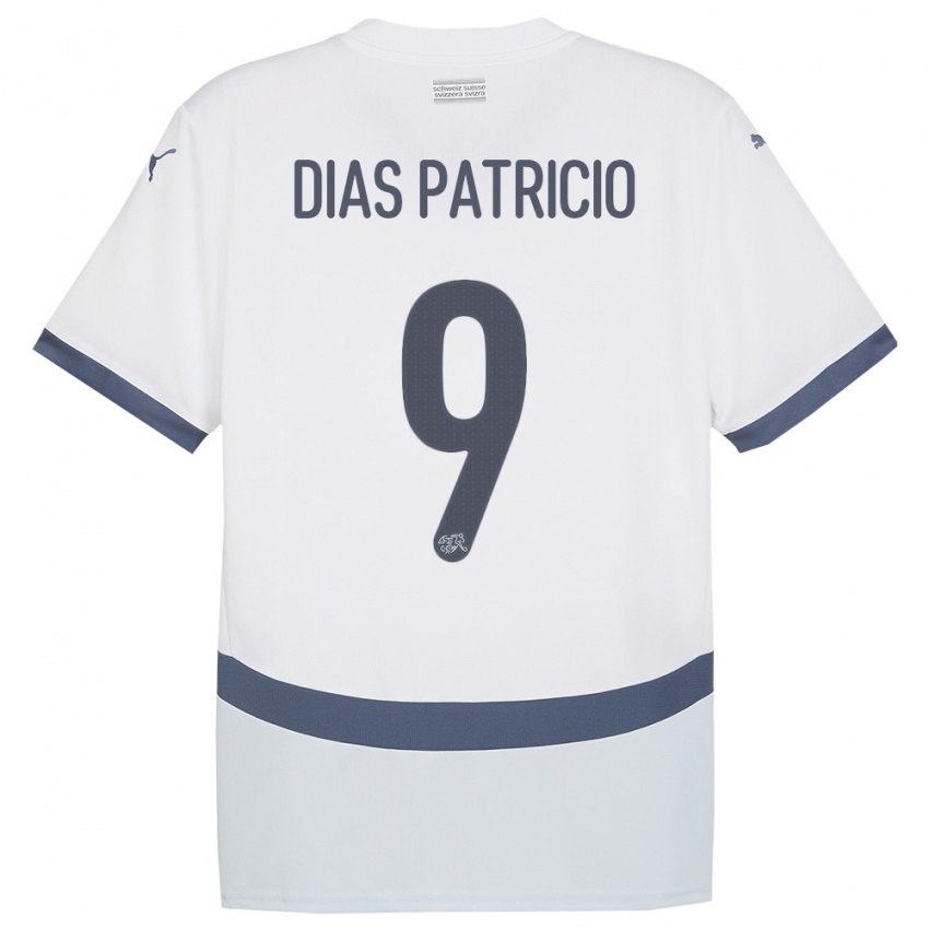 Herren Schweiz Alexandre Dias Patricio #9 Weiß Auswärtstrikot Trikot 24-26 T-Shirt