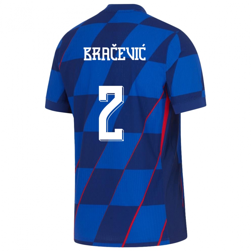 Herren Kroatien Petra Bracevic #2 Blau Auswärtstrikot Trikot 24-26 T-Shirt
