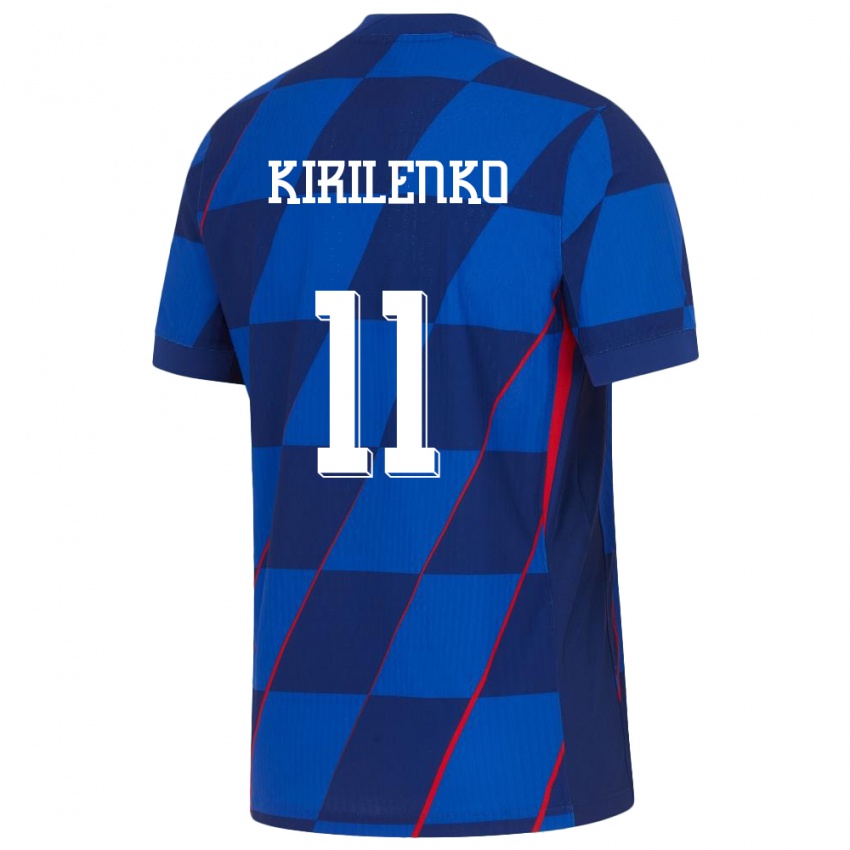 Herren Kroatien Ivana Kirilenko #11 Blau Auswärtstrikot Trikot 24-26 T-Shirt