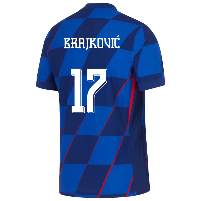 Herren Kroatien Roko Brajkovic #17 Blau Auswärtstrikot Trikot 24-26 T-Shirt