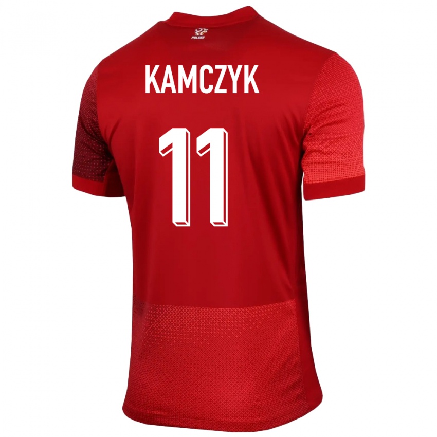 Herren Polen Ewelina Kamczyk #11 Rot Auswärtstrikot Trikot 24-26 T-Shirt