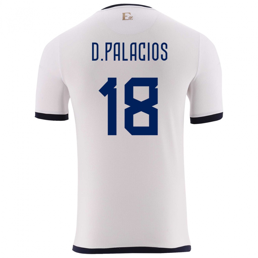 Herren Ecuador Diego Palacios #18 Weiß Auswärtstrikot Trikot 24-26 T-Shirt