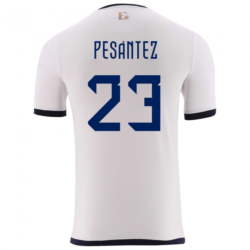 Herren Ecuador Danna Pesantez #23 Weiß Auswärtstrikot Trikot 24-26 T-Shirt