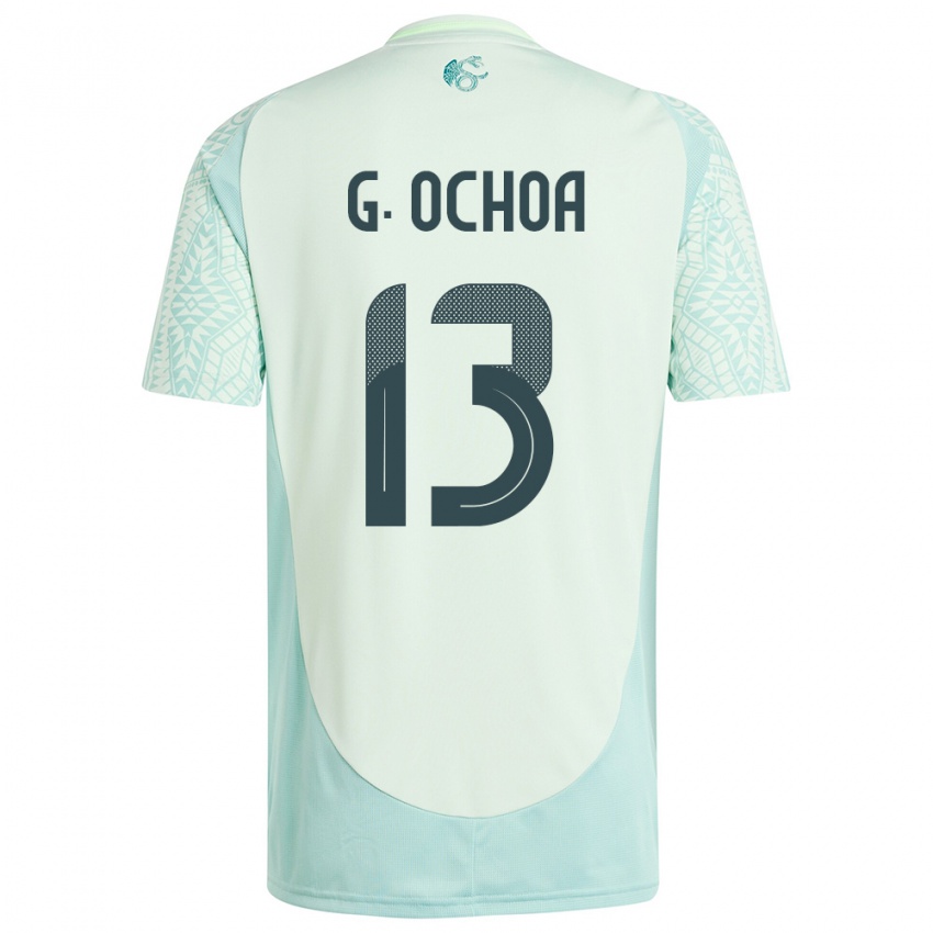 Herren Mexiko Guillermo Ochoa #13 Leinengrün Auswärtstrikot Trikot 24-26 T-Shirt