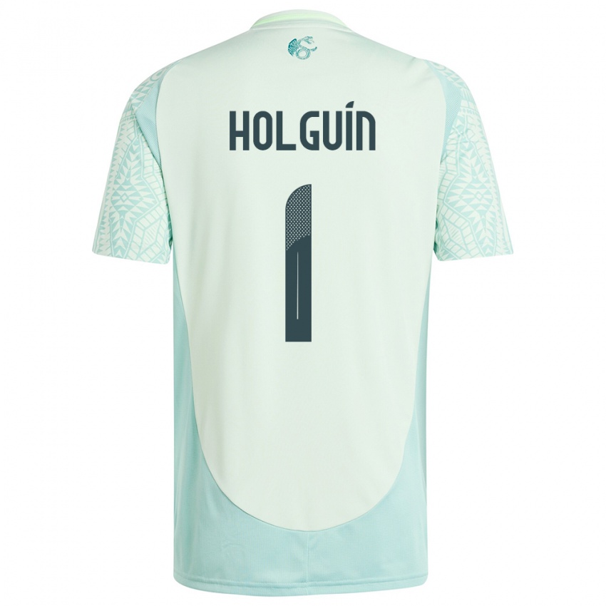 Herren Mexiko Hector Holguin #1 Leinengrün Auswärtstrikot Trikot 24-26 T-Shirt
