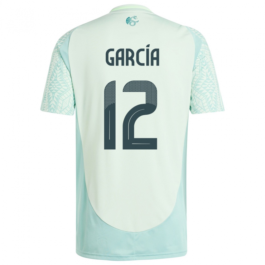 Herren Mexiko Eduardo Garcia #12 Leinengrün Auswärtstrikot Trikot 24-26 T-Shirt