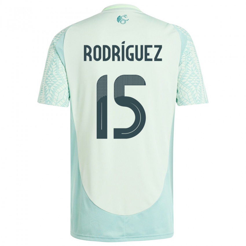 Herren Mexiko Jorge Rodriguez #15 Leinengrün Auswärtstrikot Trikot 24-26 T-Shirt