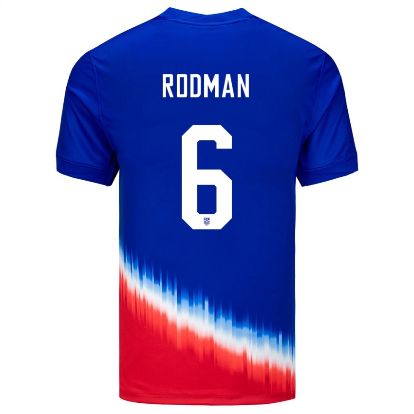 Herren Vereinigte Staaten Trinity Rodman #6 Blau Auswärtstrikot Trikot 24-26 T-Shirt