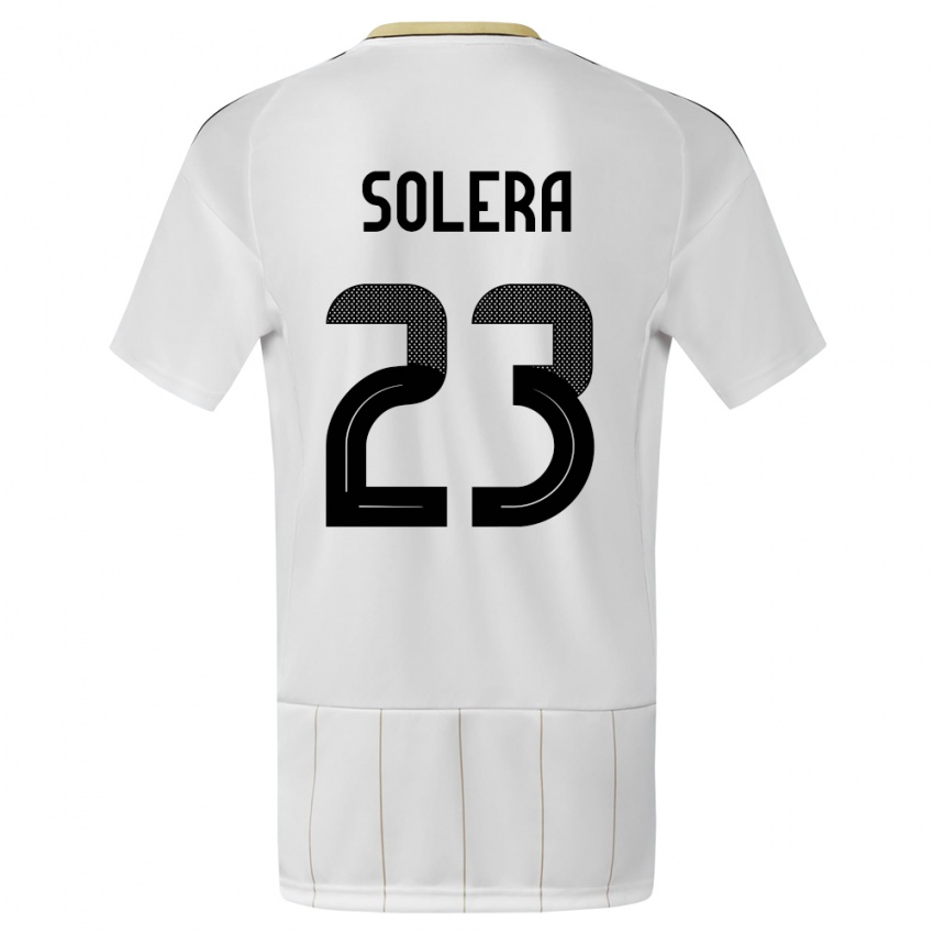 Herren Costa Rica Daniela Solera #23 Weiß Auswärtstrikot Trikot 24-26 T-Shirt