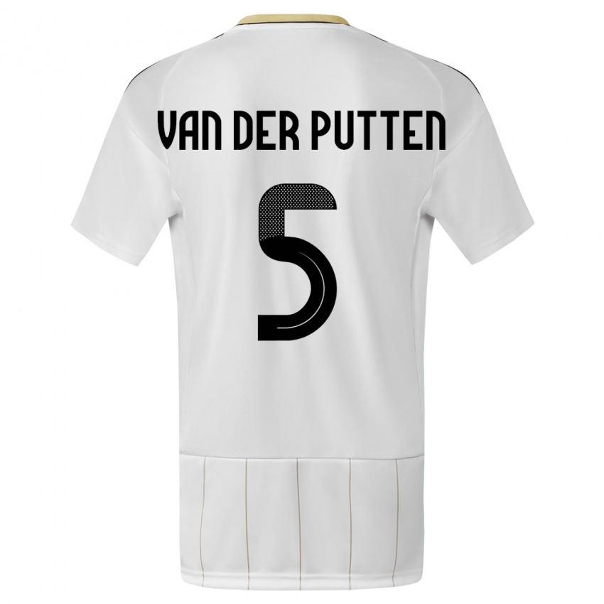 Herren Costa Rica Santiago Van Der Putten #5 Weiß Auswärtstrikot Trikot 24-26 T-Shirt