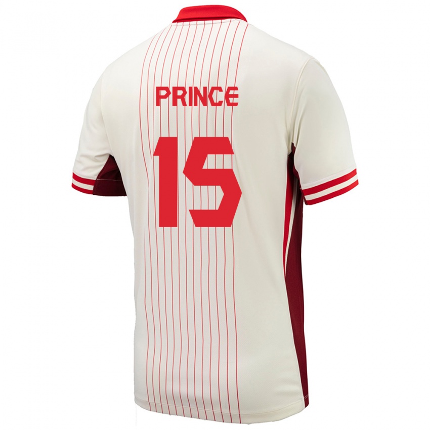 Herren Kanada Nichelle Prince #15 Weiß Auswärtstrikot Trikot 24-26 T-Shirt
