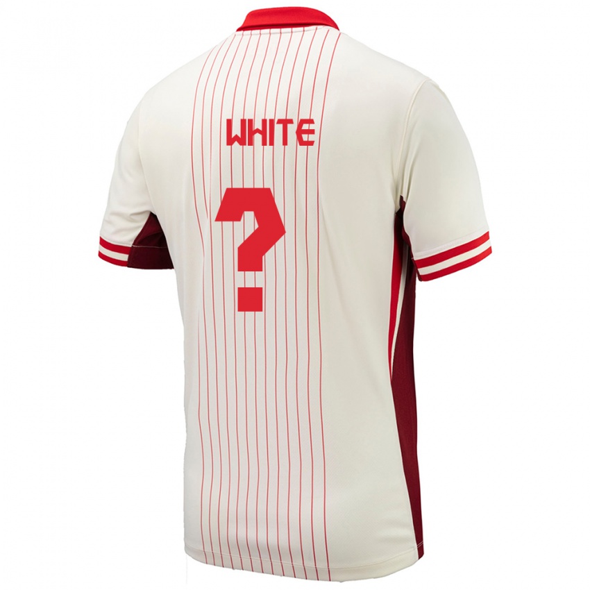 Herren Kanada Eric White #0 Weiß Auswärtstrikot Trikot 24-26 T-Shirt
