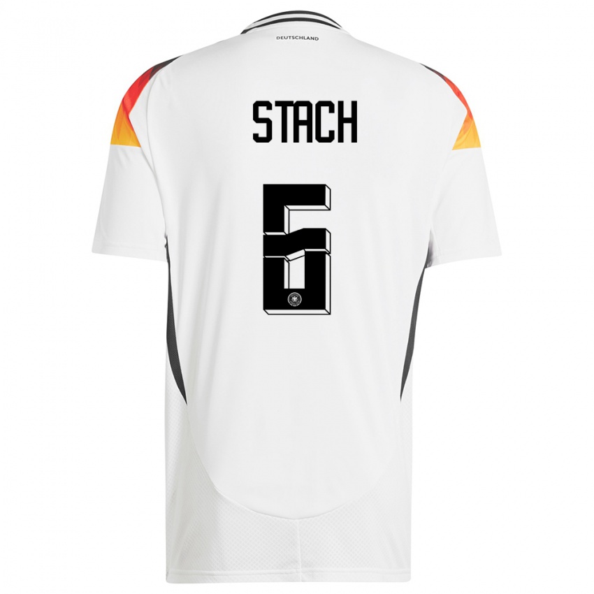 Damen Deutschland Anton Stach #6 Weiß Heimtrikot Trikot 24-26 T-Shirt