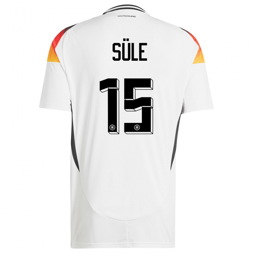 Damen Deutschland Niklas Sule #15 Weiß Heimtrikot Trikot 24-26 T-Shirt