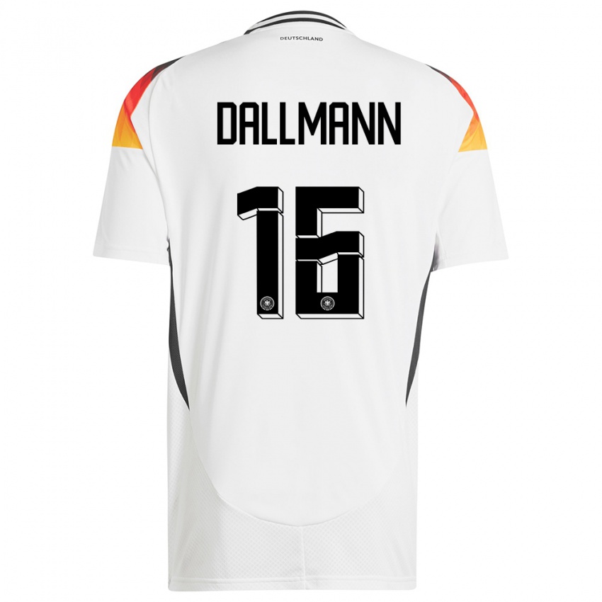 Damen Deutschland Linda Dallmann #16 Weiß Heimtrikot Trikot 24-26 T-Shirt