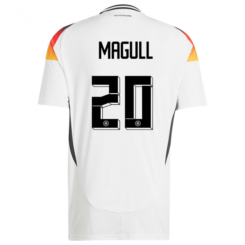 Damen Deutschland Lina Magull #20 Weiß Heimtrikot Trikot 24-26 T-Shirt