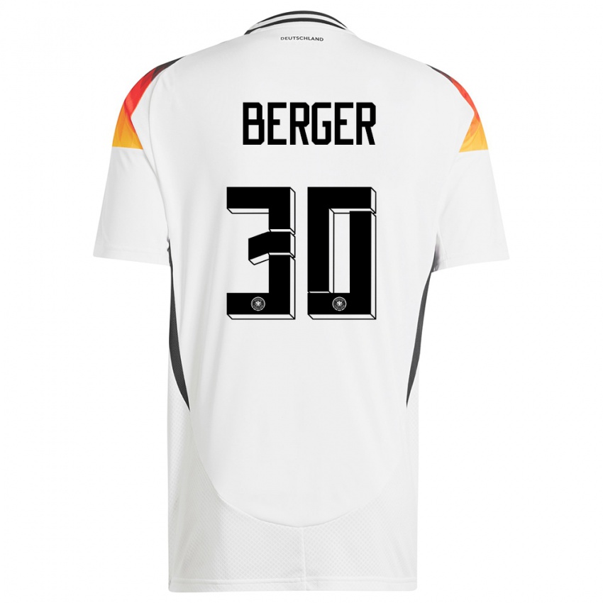 Damen Deutschland Ann Katrin Berger #30 Weiß Heimtrikot Trikot 24-26 T-Shirt