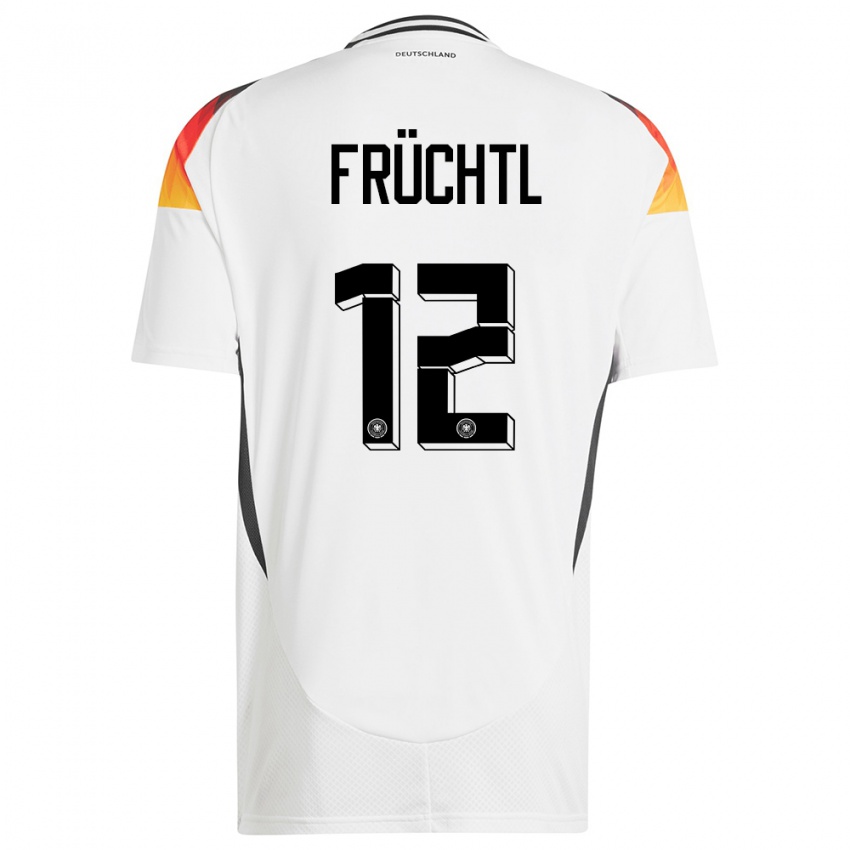 Damen Deutschland Christian Fruchtl #12 Weiß Heimtrikot Trikot 24-26 T-Shirt
