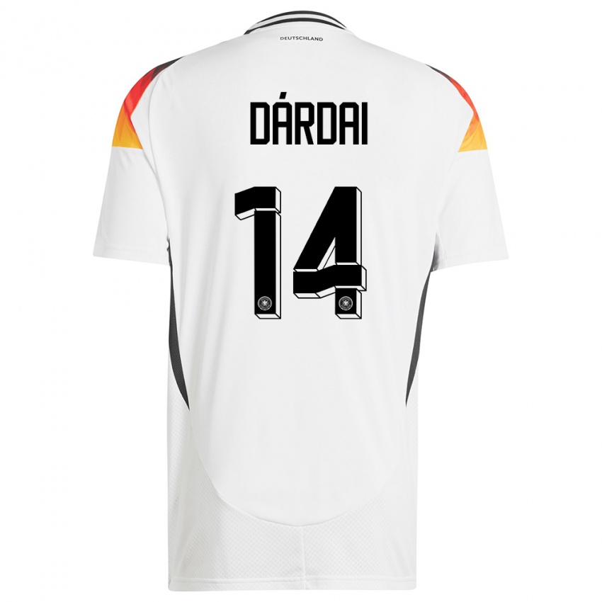 Damen Deutschland Marton Dardai #14 Weiß Heimtrikot Trikot 24-26 T-Shirt